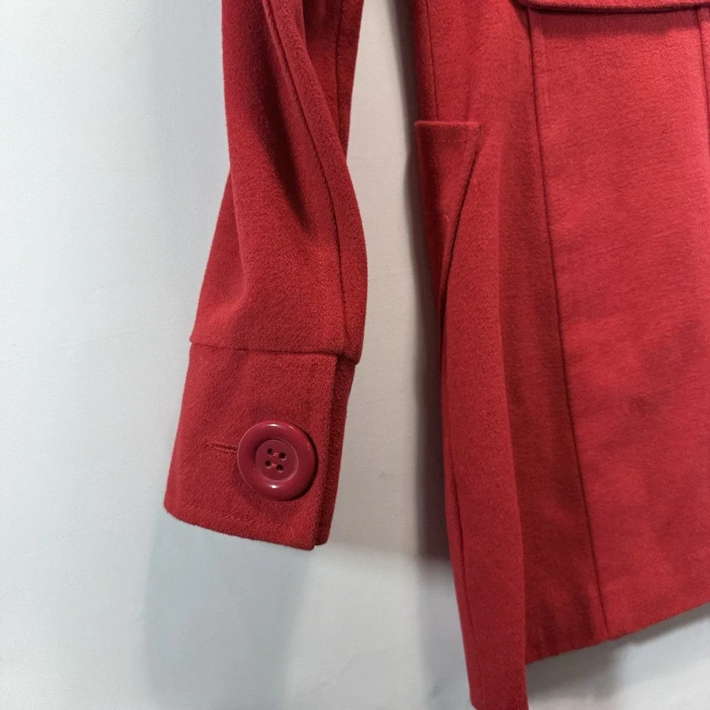 Windsor Red Wool Blend Lined Blazer Jacket Size S Classic - Picture 10 of 13